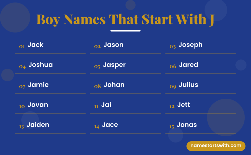 Boy Names That Start With J: Jack, Jason, Joseph, Joshua, Jasper, Jared and more