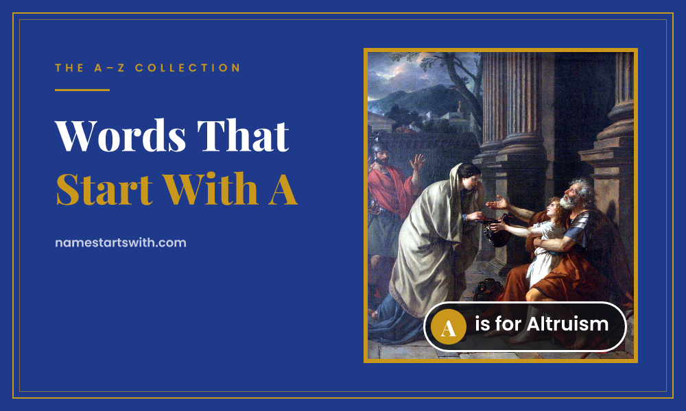 Altruism — words that start with a